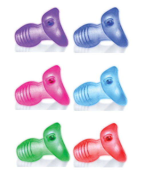 Oxballs Glowhole 2 Hollow Buttplug W-led Insert Large - Clear - LUST Depot