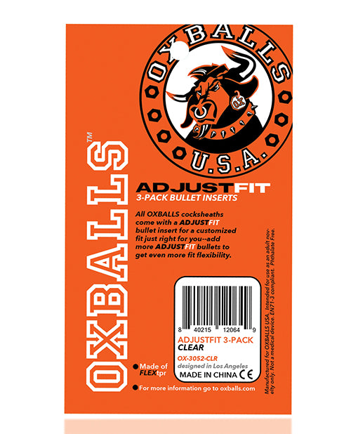 Oxballs Cocksheath Adjustfit Inserts - Pack Of 3 Clear - LUST Depot
