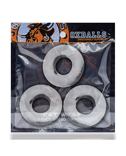 Oxballs Fat Willy 3 Pack Jumbo Cock Rings - Clear - LUST Depot