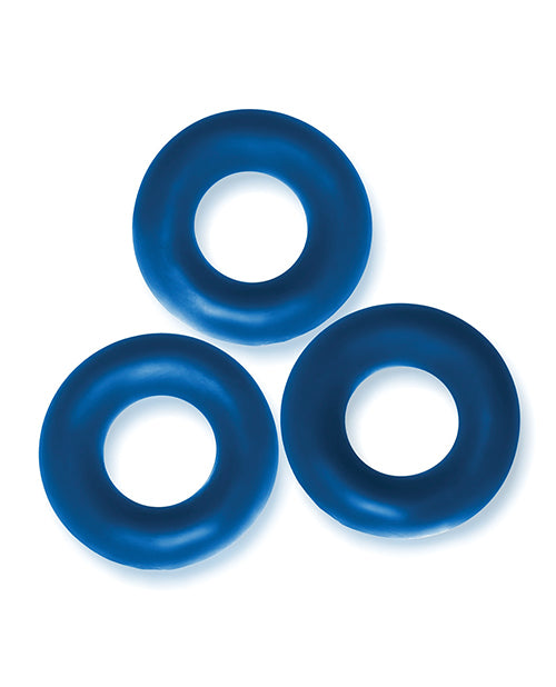 Oxballs Fat Willy 3 Pack Jumbo Cock Rings - Space Blue - LUST Depot