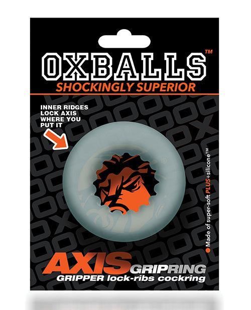 Oxballs  Axis Rib Griphold Cockring - Clear Ice - LUST Depot