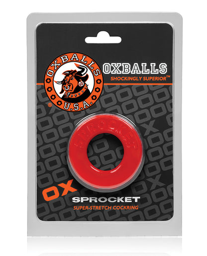 Oxballs Atomic Jock Sprocket Cockring - Red - LUST Depot