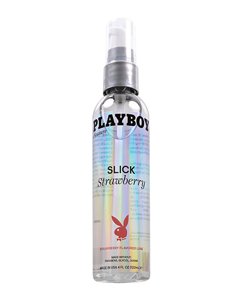 Playboy Pleasure Slick Lubricant -  4 Oz Strawberry - LUST Depot