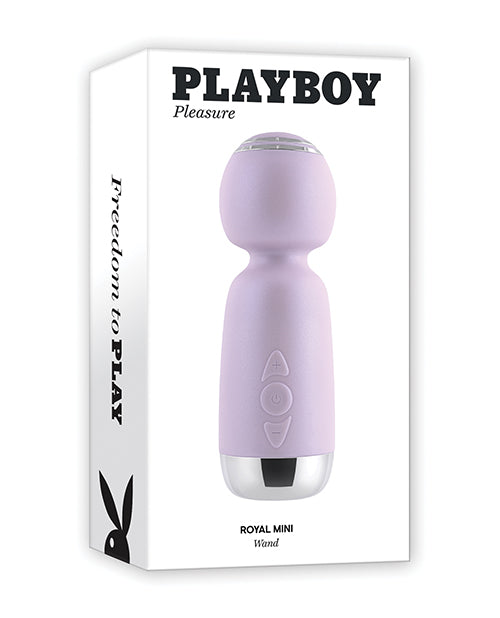 Playboy Pleasure Royal Mini Wand - Pearly Pink - LUST Depot