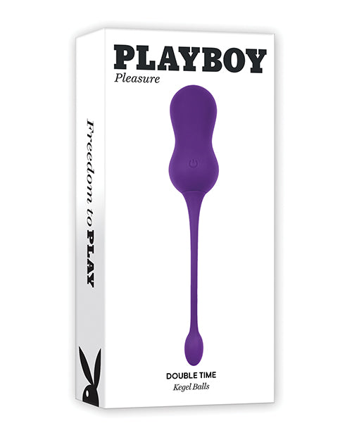 Playboy Pleasure Double Time Kegel Balls - Purple - LUST Depot