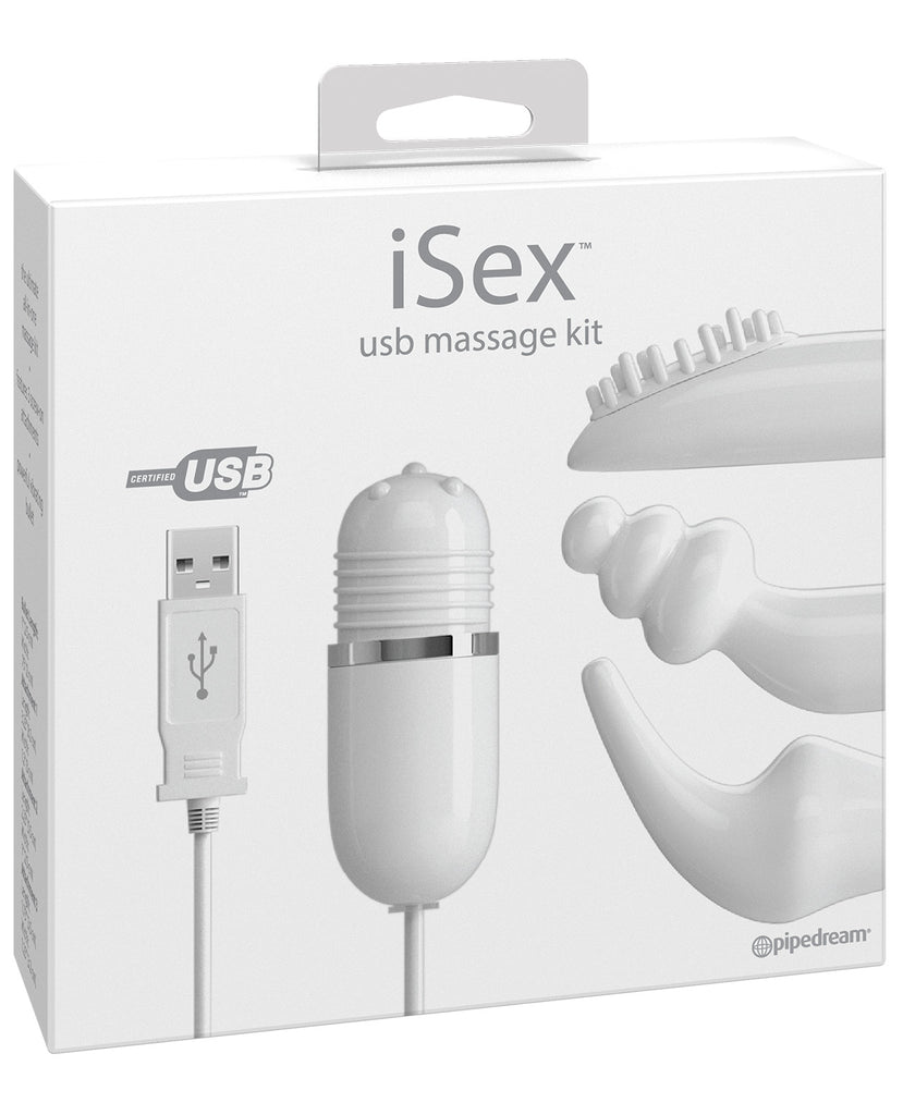 Isex Usb Massage Kit - White - LUST Depot