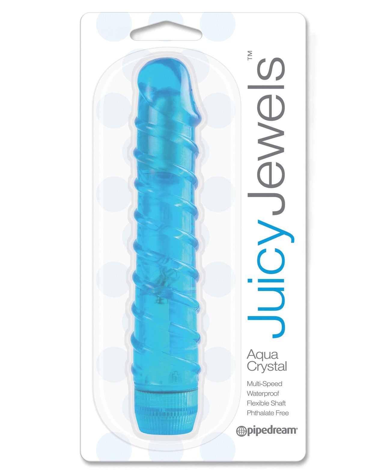 Juicy Jewels Aqua Crystal Vibrator - Blue - LUST Depot