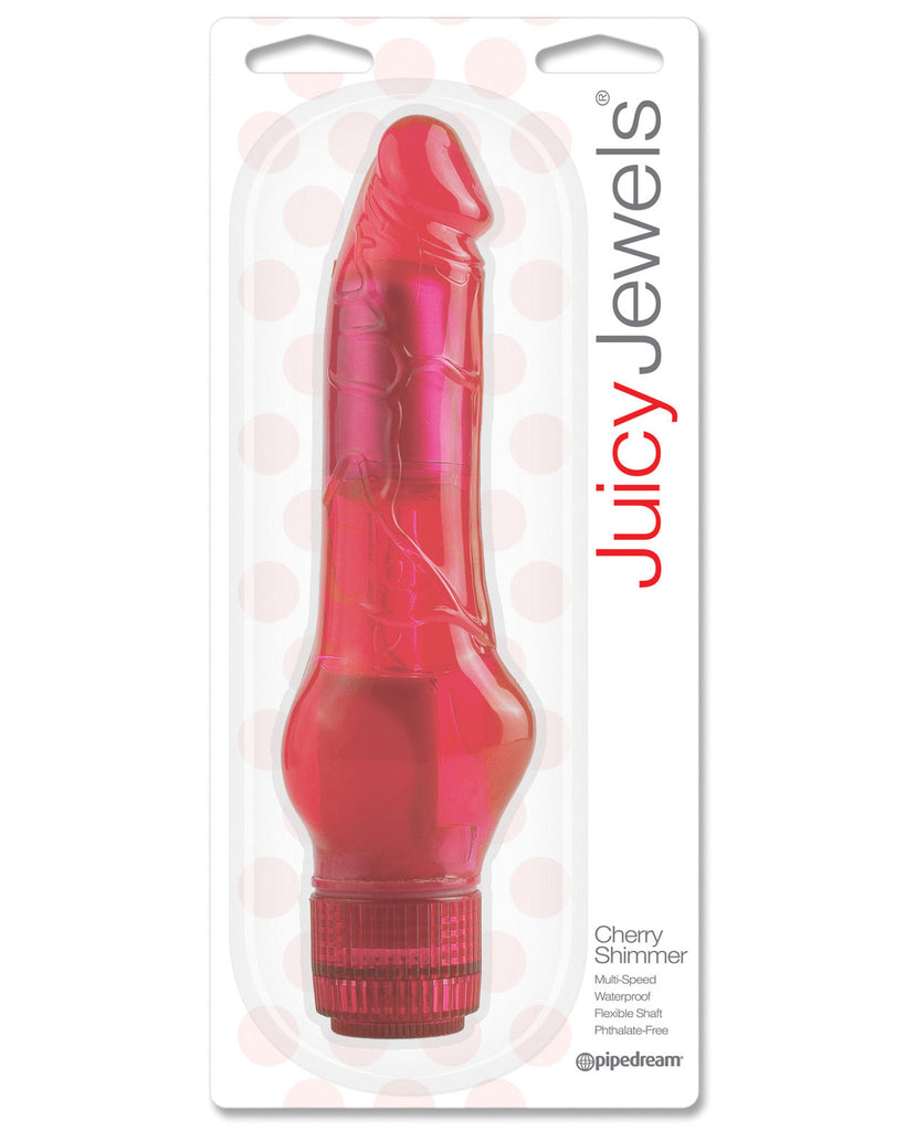 Juicy Jewels Cherry Shimmer Vibrator - Red - LUST Depot