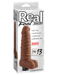 Real Feel No. 13  Long 8.5" Vibe Waterproof -  Mutli-speed Brown - LUST Depot