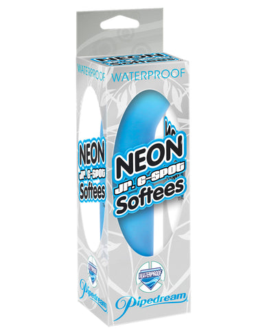 Neon Luv Touch Jr 5" G Spot Softees Waterproof - Blue - LUST Depot