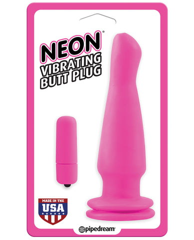 Neon Luv Touch Vibrating Butt Plug - Pink - LUST Depot