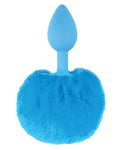 Neon Luv Touch Bunny Tail - Blue - LUST Depot