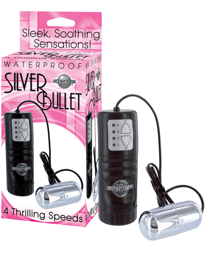 Silver Bullet Massager Waterproof - 4 Speed Silver - LUST Depot