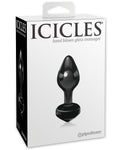 Icicles No. 44 Hand Blown Glass Butt Plug - Black - LUST Depot
