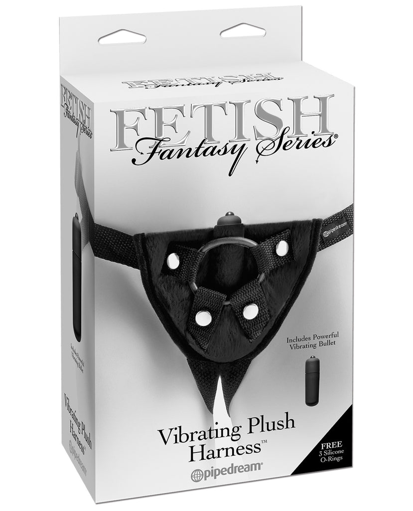 Fetish Fantasy Series Vibrating Plush Harness - Black - LUST Depot