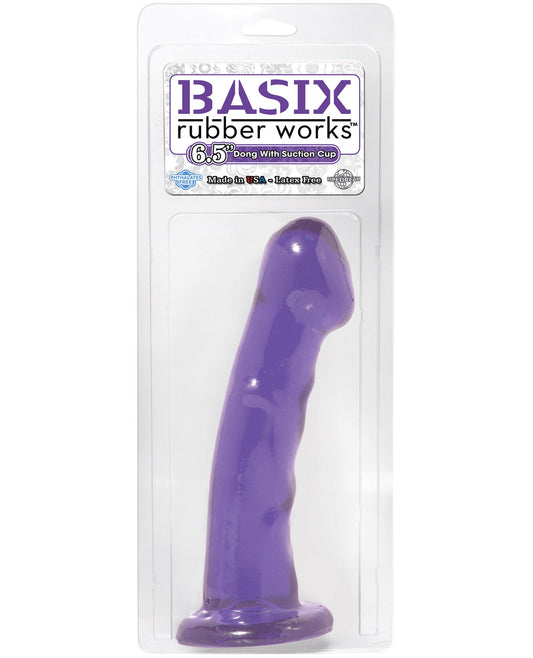 Basix Rubber Works 6.5" Dong - Purple - LUST Depot