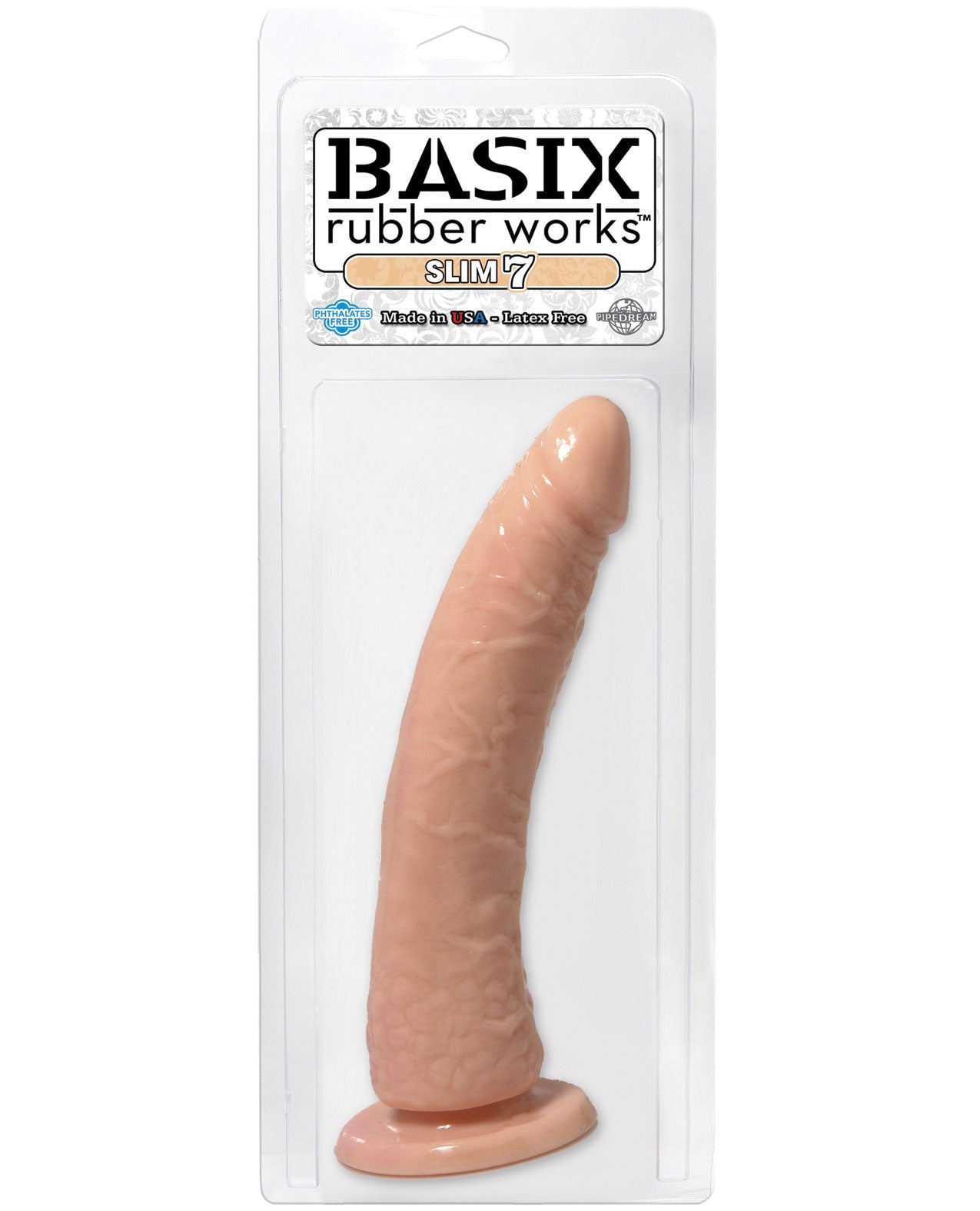 Basix Rubber Works 7" Slim Dong - Flesh - LUST Depot