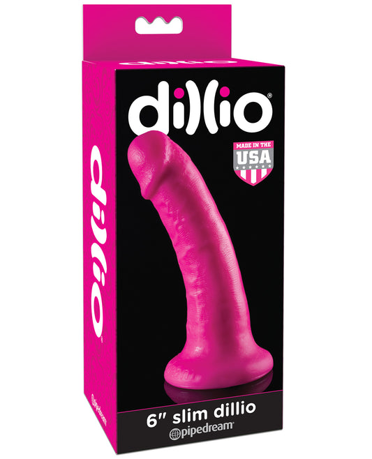 Dillio 6" Slim Dillio - Pink - LUST Depot