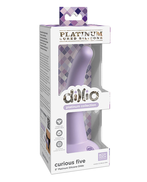 Dillio Platinum 5" Curious Five Silicone Dildo - Purple - LUST Depot