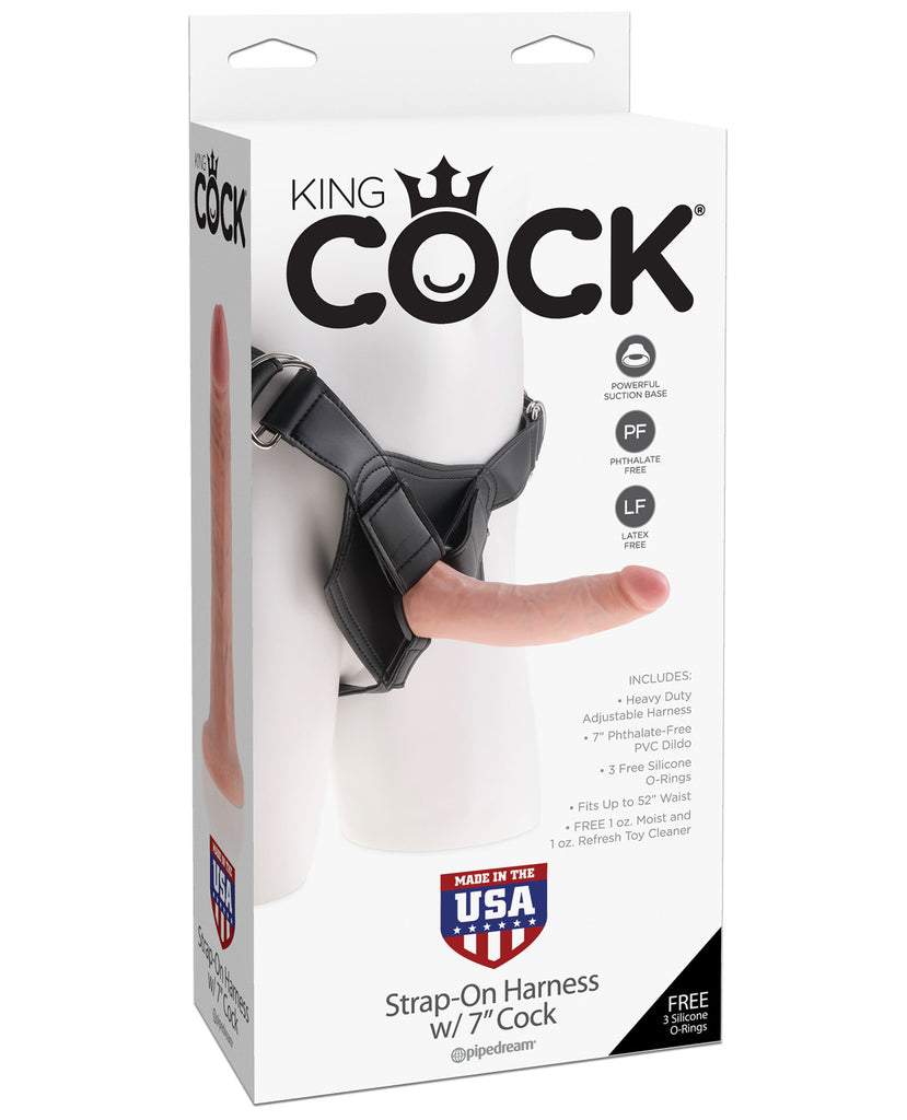 King Cock Strap On Harness W-6" Cock - Flesh - LUST Depot