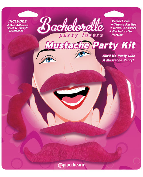 Pipedream Bachelorette Party Favors Mustache Party Kit - LUST Depot