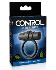 Sir Richards Control Vibrating Silicone C-ring - Black - LUST Depot