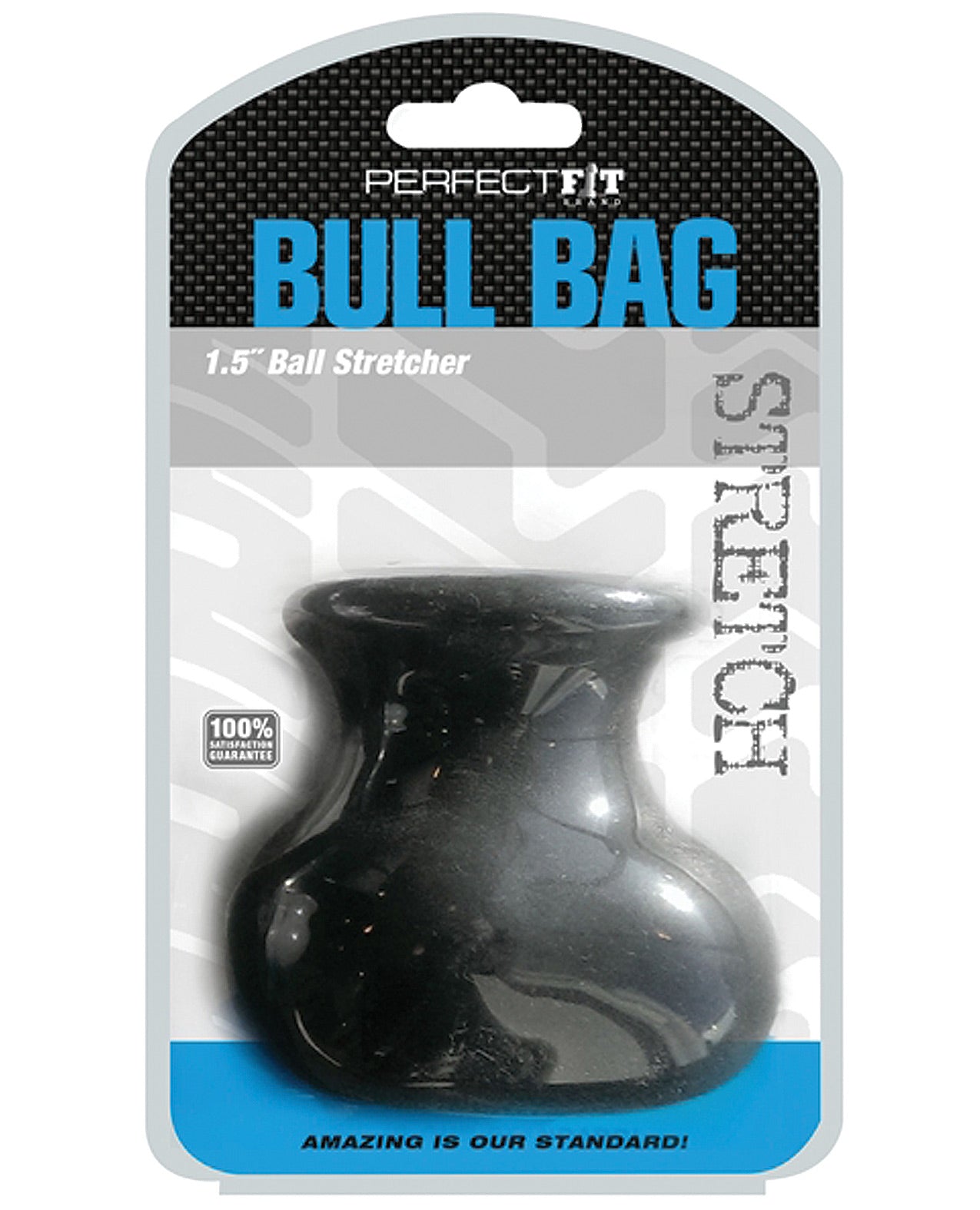 Perfect Fit Bull Bag 1.5" Ball Stretcher - Black - LUST Depot