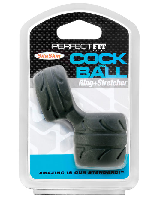 Perfect Fit Silaskin Cock & Ball Ring - Black - LUST Depot
