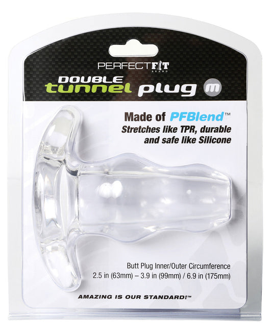 Perfect Fit Double Tunnel Plug Medium - Clear - LUST Depot