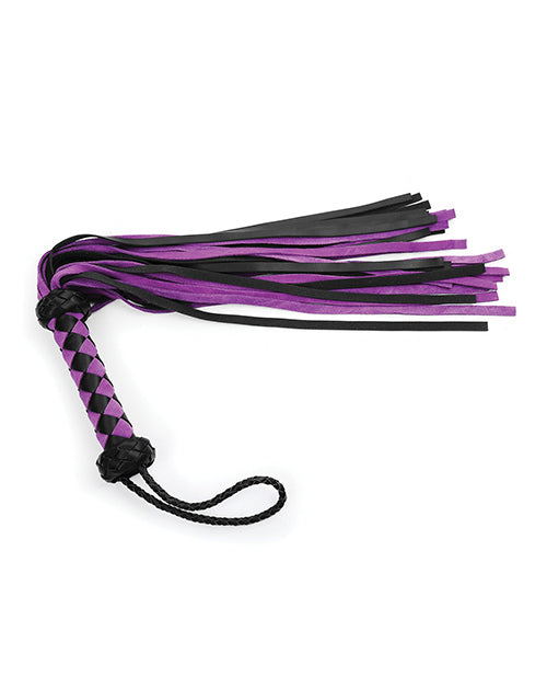Plesur 22" Leather Flogger - Purple - LUST Depot