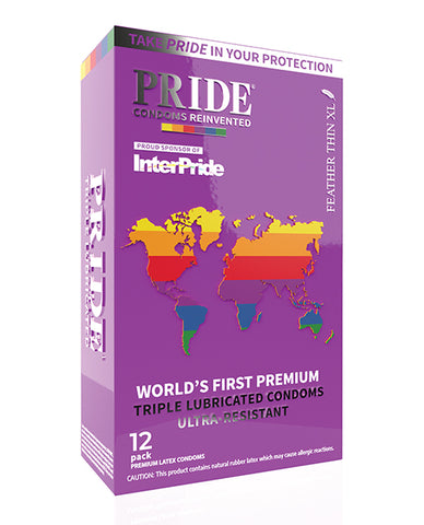 Pride Feather Thin Xl Condoms - Pack Of 12 - LUST Depot
