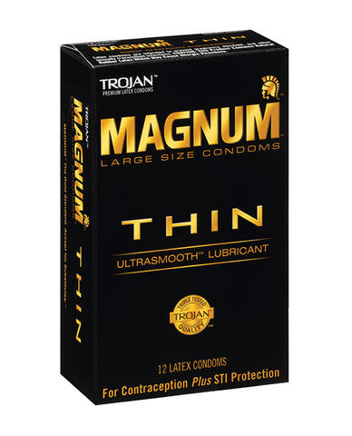 Trojan Magnum Thin Condom - Pack of 12