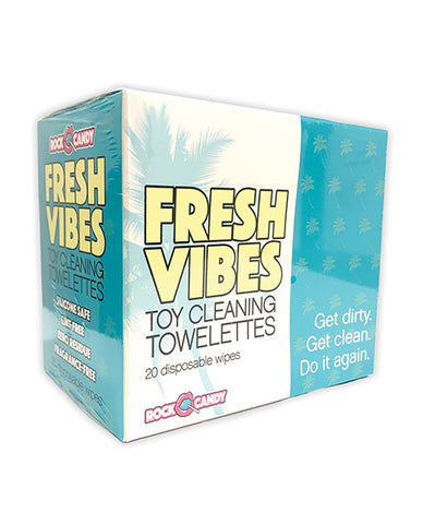 Rock Candy Fresh Vibes Toy Cleaning Towelettes - Box Of 20 - LUST Depot