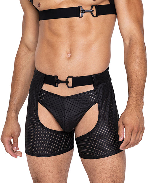 Master Thong W/contoured Pouch Black Lg - LUST Depot