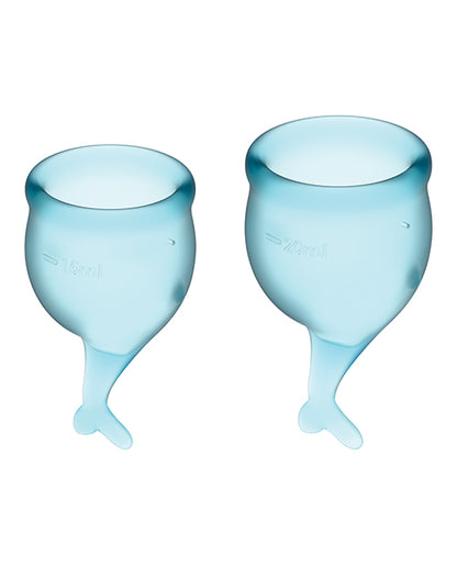 Satisfyer Feel Secure Menstrual Cup - Light Blue - LUST Depot