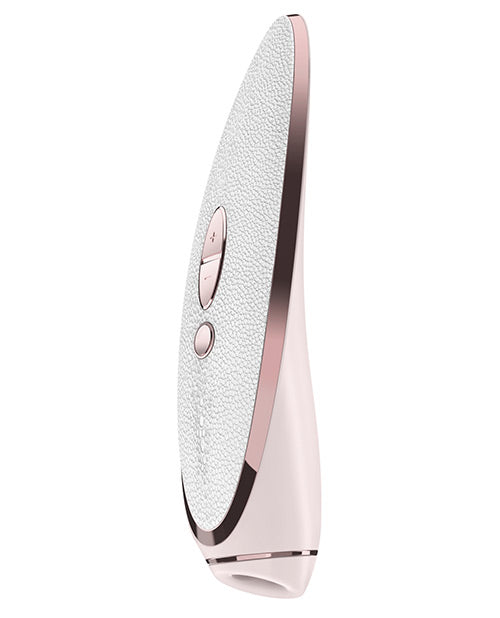 Satisfyer Luxury Pret-a-porter Metal & Leather - White - LUST Depot