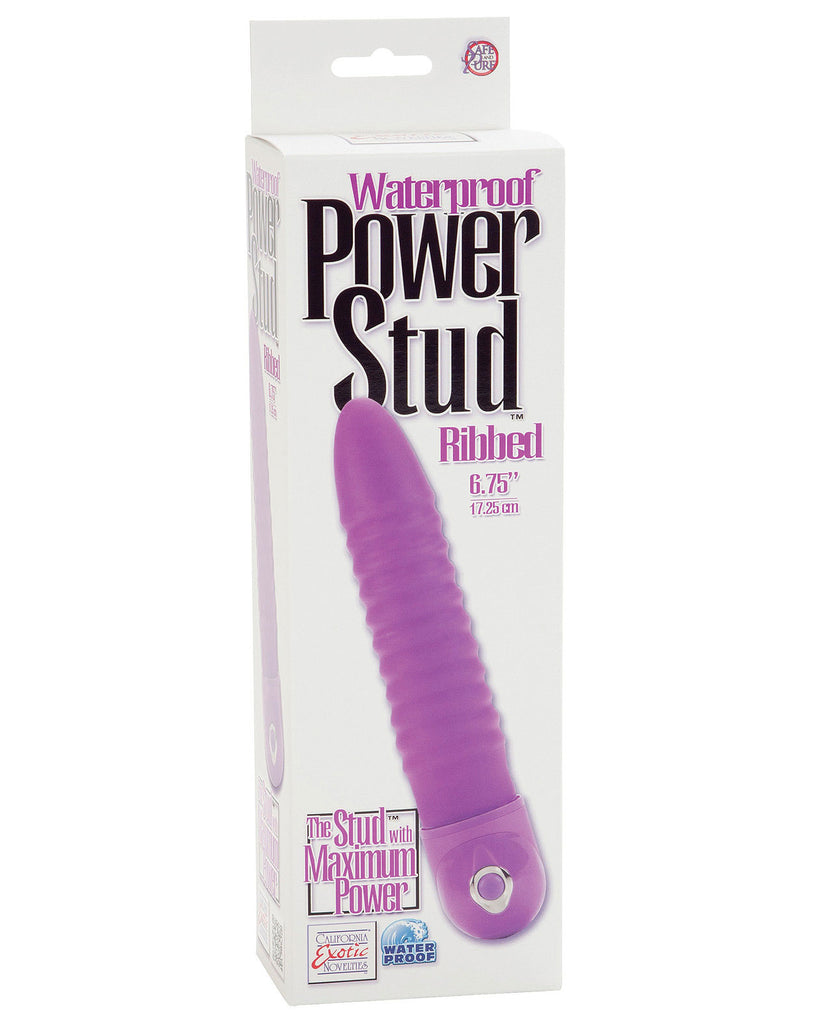 Power Stud Ribbed Vibe Waterproof - Purple - LUST Depot