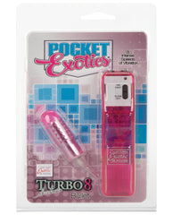 Pocket Exotics Turbo 8 Accelerator Single Bullet - Pink - LUST Depot