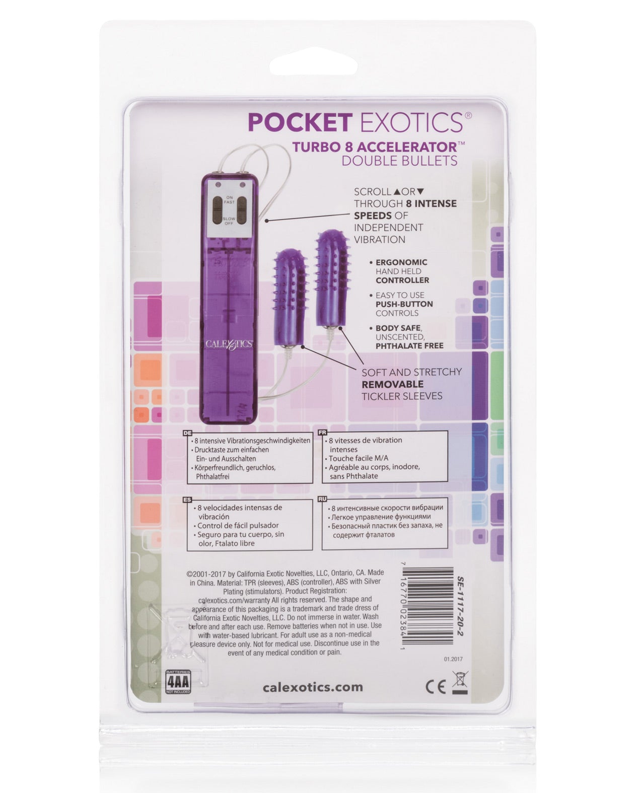 Pocket Exotics Turbo 8 Accelerator Double Bullets - Purple - LUST Depot