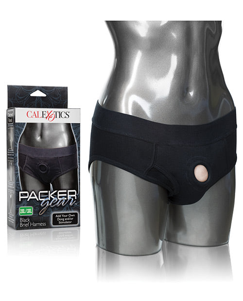 Packer Gear Brief Harness 2xl-3xl - Black - LUST Depot
