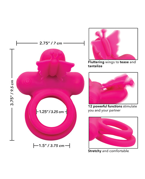 Silicone Rechargeable Butterfly Dual Ring - LUST Depot