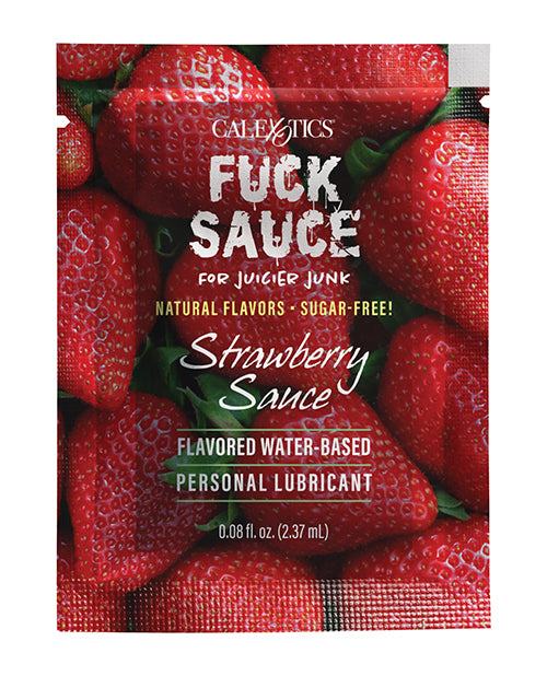 Fuck Sauce Flavored Water Based Personal Lubricant Sachet - .08 Oz Strawberry - LUST Depot