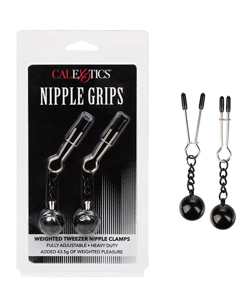 Nipple Grips Weighted Tweezer Nipple Clamps  -silver - LUST Depot