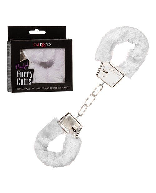 Playful Furry Cuffs - White - LUST Depot