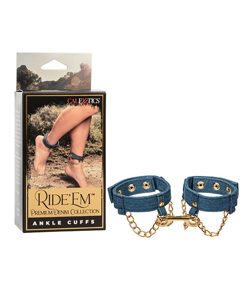Ride 'em Premium Denim Collection Ankle Cuffs - LUST Depot