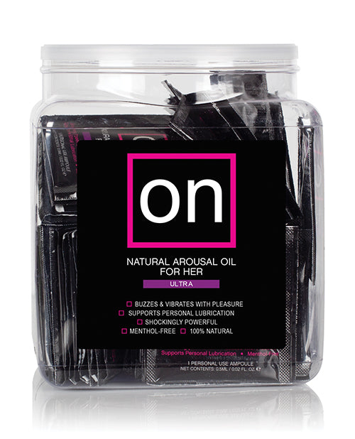 On For Her Arousal Oil Ultra - Tub Of 75 Single Use Ampoule - LUST Depot