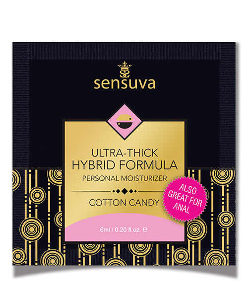 Sensuva Ultra Thick Hybrid Personal Moisturizer Single Use Packet - 6 Ml Cotton Candy - LUST Depot