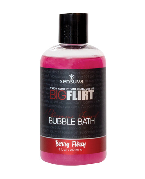 Sensuva Big Flirt Pheromone Bubble Bath - 8 Oz Berry Flirty - LUST Depot