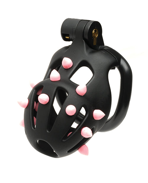 Sport Fucker Cellmate FlexiSpike Chastity Cage - Size 1 Black/Pink