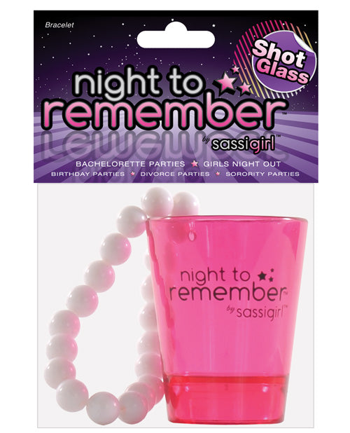 Night To Remember Shot Glass Bracelet By Sassigirl - Pink - LUST Depot
